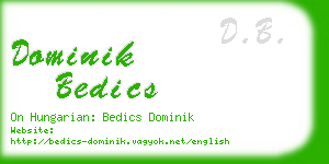 dominik bedics business card